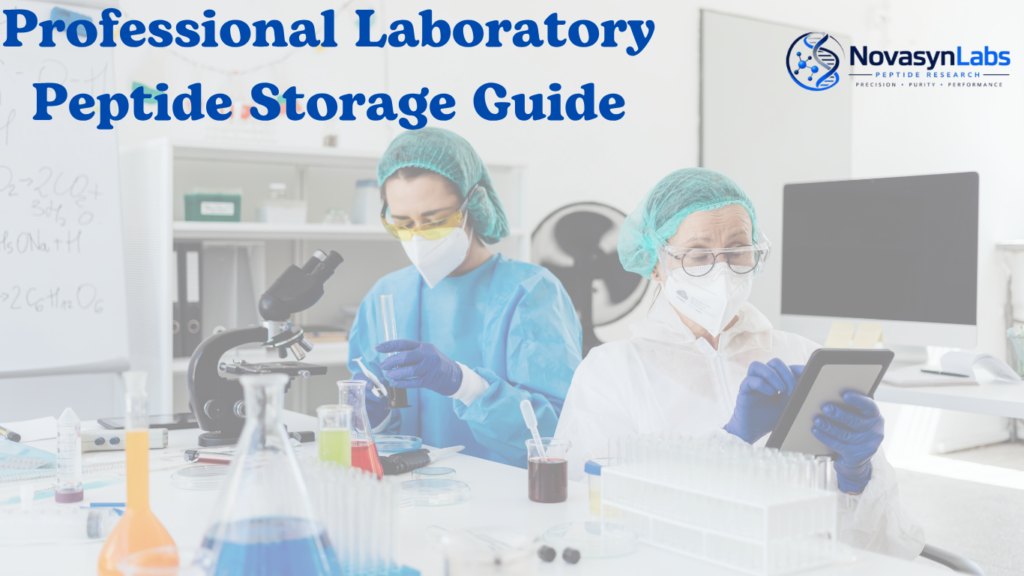 How Is Peptide Purity Maintained During Storage? The Complete Research Guide to Preserving Stability and Quality 1 Research laboratory storing peptide samples under controlled temperature conditions to maintain peptide purity during storage.
