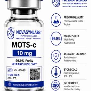 MOTS-c 10 mg laboratory research peptide lyophilized vial