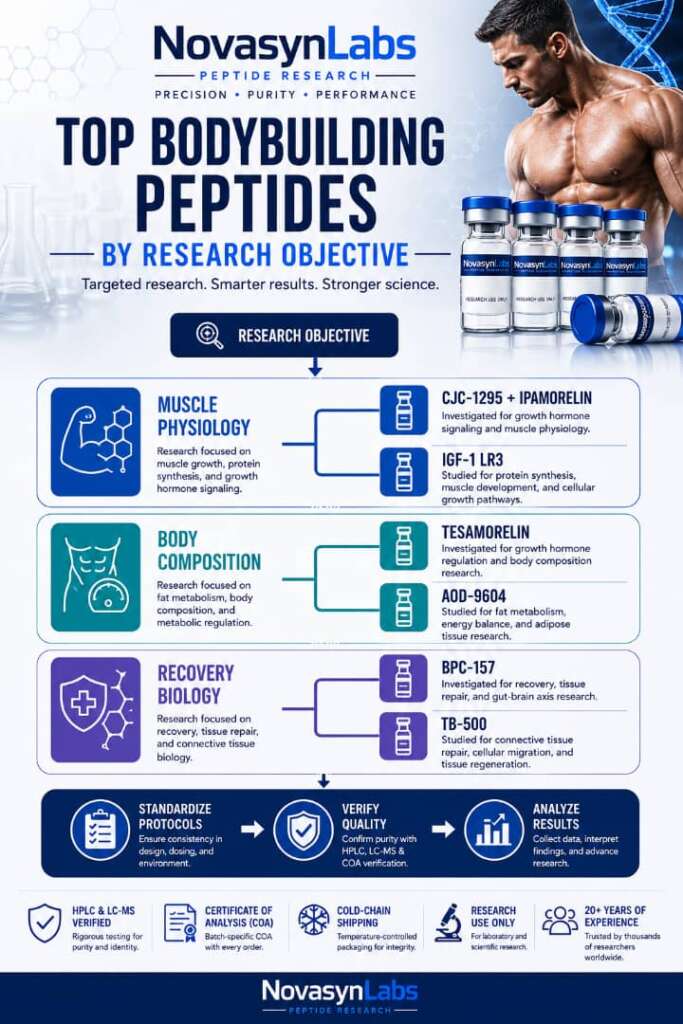 Best Peptides For Bodybuilding: Top 5 Compounds For Growth & Fat Loss (2026 Guide)