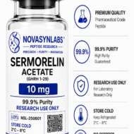 NovasynLabs Sermorelin 10mg research peptide vial