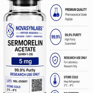 NovasynLabs Sermorelin 5mg research peptide vial